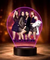 Lampka LED 3D Plexido z Nadrukiem Black Pink