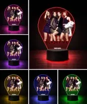 Lampka LED 3D Plexido z Nadrukiem Black Pink