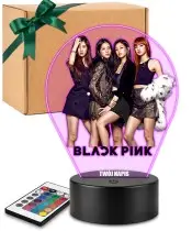 Lampka LED 3D Plexido z Nadrukiem Black Pink