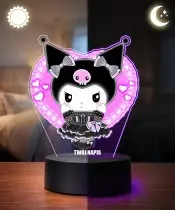 Hello Kitty Kuromi bedruckte 3D-Plexido-LED-Lampe