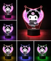 Hello Kitty Kuromi Printed 3D Plexido LED Lamp