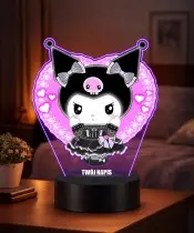 Hello Kitty Kuromi bedruckte 3D-Plexido-LED-Lampe