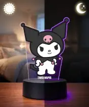 Hello Kitty Kuromi bedruckte 3D-Plexido-LED-Lampe