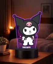 Hello Kitty Kuromi bedruckte 3D-Plexido-LED-Lampe