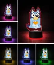 3D-Plexido-LED-Lampe mit Bajka Bluey-Aufdruck