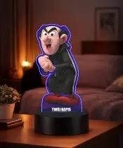 Lampka LED 3D z Nadrukiem UV Smerfy Gargamel