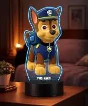 Lampka LED 3D Plexido z Nadrukiem Psi Patrol Chase
