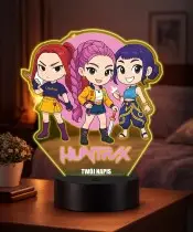 K-Pop Dämonenjäger Huntrix 3D-LED-Lampe