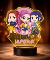 K-Pop Dämonenjäger Huntrix 3D-LED-Lampe