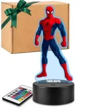 3D LED Plexido Lamp with Marvel Spiderman Print