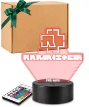3D Plexido Rammstein Logo LED Lamp
