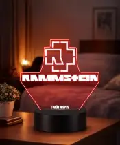 Lampka LED 3D Plexido Rammstein Logo