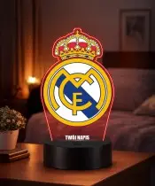 3D Plexido LED Lamp with Real Madrid Print