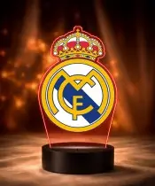 3D Plexido LED Lamp with Real Madrid Print
