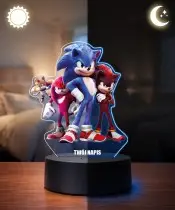 3D Plexido LED Lamp with Print Fairy Tale Game Sonic Characters