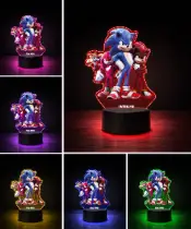 Lampka LED 3D Plexido z Nadrukiem Bajka Gra Sonic Postacie