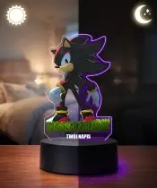 3D Plexido LED Lamp with Print Fairy Tale Game Sonic Character