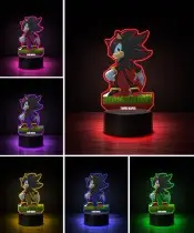 3D-Plexido-LED-Lampe mit einem Fairy Tale Game Sonic-Charakteraufdruck