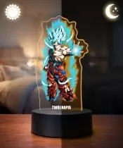 Lampka LED 3D Plexido z Nadrukiem Goku Transformacja