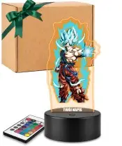 3D Plexido LED Lamp with Goku Transformation Print