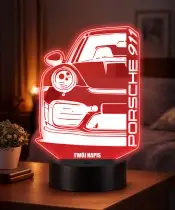 Lampka LED 3D Plexido Samochód Porsche 911
