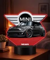 3D LED Lamp with UV Print Car MINI Cooper S with Logo