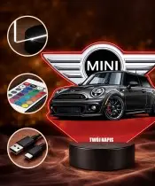 3D-LED-Lampe mit UV-Druck Auto MINI Cooper S mit Logo