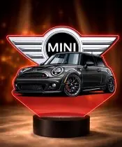 Lampka LED 3D z Nadrukiem UV Samochód MINI Cooper S z Logo