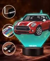 3D LED Lamp with UV Print Car MINI Cooper S