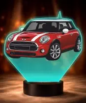 Lampka LED 3D z Nadrukiem UV Samochód MINI Cooper S