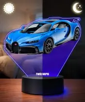 3D LED Lamp with UV Print Car Bugatti Chiron