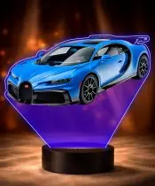 Lampka LED 3D z Nadrukiem UV Samochód Bugatti Chiron