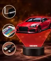 3D-LED-Lampe mit UV-Druck Auto Audi RS5 Coupe