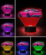 Lampka LED 3D z Nadrukiem UV Samochód Porsche 911 GT3