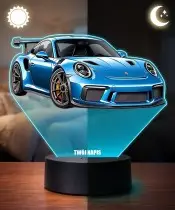 Lampka LED 3D z Nadrukiem UV Samochód Porsche 911 GT3 RS