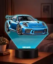 Lampka LED 3D z Nadrukiem UV Samochód Porsche 911 GT3 RS