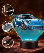 3D LED Lamp with UV Print Car Porsche 911 GT3 RS