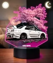 3D LED Lamp with UV Print Car Nissan Skyline GT-R R34 Sakura