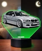 Lampka LED 3D z Nadrukiem UV Samochód BMW Seria 3 E46 Sedan