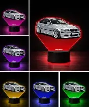 Lampka LED 3D z Nadrukiem UV Samochód BMW Seria 3 E46 Sedan