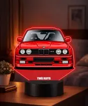 Lampka LED 3D z Nadrukiem UV Samochód BMW M3 E30