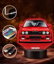 3D LED Lamp with UV Print Car BMW M3 E30