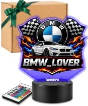 Lampka LED 3D z Nadrukiem UV Samochód BMW M4 Coupe BMW Lover