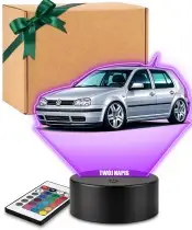 Lampka LED 3D z Nadrukiem UV Samochód Volkswagen Golf IV