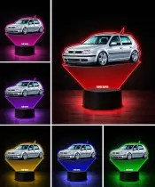Lampka LED 3D z Nadrukiem UV Samochód Volkswagen Golf IV