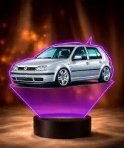 Lampka LED 3D z Nadrukiem UV Samochód Volkswagen Golf IV