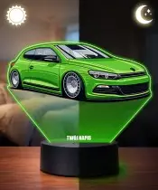 3D LED Lamp with UV Print Car Volkswagen Scirocco R