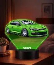 Lampka LED 3D z Nadrukiem UV Samochód Volkswagen Scirocco R