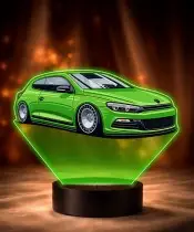 Lampka LED 3D z Nadrukiem UV Samochód Volkswagen Scirocco R