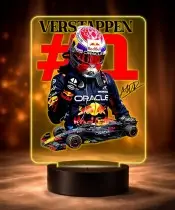 Max Verstappen F1 3D LED Night Light with Name